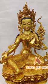 Twenty One Taras, 21 Tara Statue Wholesale Price, 21 Tara Statue Retail Price, Gold Plated 21 Tara Statues, Copper Statue, 21 Tara Statue Set for Sale