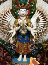 Avalokitesvara statue, Chenresiz statue, Tibetan, handmade statue, Buddhist, avalokiteshvara buddha, bodhisattva avalokiteshvara sculpture, bodhisattva avalokiteshvara