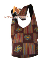 Cotton bag, Crossbody bag, Cotton BOHO Bag, Cross Body Bags, Boho bags, cotton shoulder bag, Nepali fabric bags, Nepali cotton shoulder bag, Nepal bags supplier