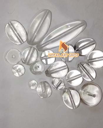 clear beads, clear faceted beads, recycled glass beads, recycled glass beads wholesale, spacer beads, jewelry making