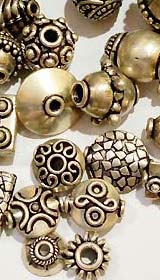 Metal seed beads, metal beads for jewelry, handmade metal beads, metal beads and charms, handmade silver beads, solid brass beads