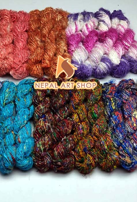 Multicolor Yarn, Silk Yarns, Banana Yarn,  fabric and yarn, Knitting Yarn, Weaving Yarn, Projects Yarn