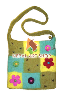 Felted Bag, Felt wool Bag, Tote Bags, Crossbody Bags, felt in nepal, felt and yarn, felt ball, felt industry, Nepal felt products