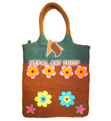 Felted bags,  hand bag, wet felting, knitting, yarn, coin purse, diy felt bag, handmade felt bag