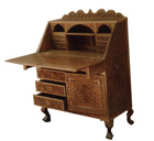 walnut escritoire, secretary desks, writing desk, dark walnut, escritoire