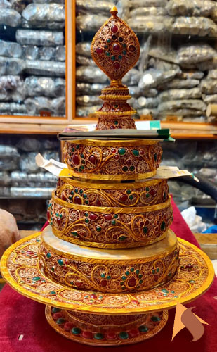 Tibetan buddhist rituals crafts, essential buddhist ritual items for sale, Buddha stupa crafts, Conch Shell, bumpa, kapala, offering bowls, Tingsha, Prayer Wheels, Prayer Beads Mala, Prayer Flags, Cymbals or Tingsha, Tibetan Ghau