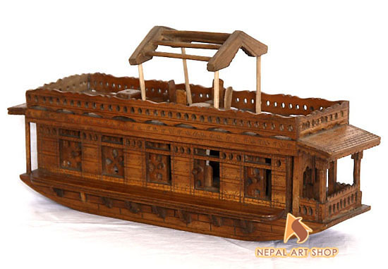 Kashmir walnut wooden Boat