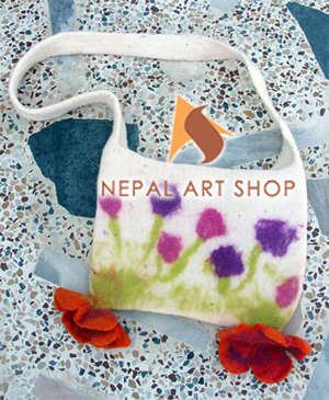 Felt Flora and Fauna creative Shoulder Bag – Wholesale Felt Kids Craft Code EFCF006 from Nepal