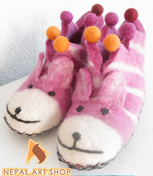 Felt Shoes for Kids – DIY Kit – Wholesale Felt Kids Craft Code EFCF007 from Nepal