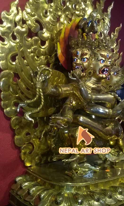 Tibetan Deities Statue, Mahakala staue, namse bangdzo, Milarepa Statue, Marpa, Karmapa Kagyu Statue, Gampoa Statue,
Tilopa, Naropa, Chenresiz statue, Demchhog Khorlo, Duikhor Statue, Kalchakra Statue, Vajrayani Buddhism, Nepal, Tibet, Buddha