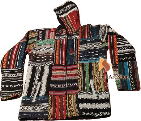 Mexican and Georgian Inspired Handwoven Textile Boho Cotton Jackets – Wholesale Nepal Garment Code NGARM038