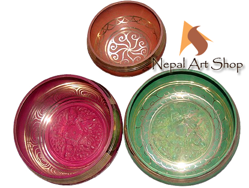 Colorful Itching Tibetan Singing Bowls - Wholesale & Retail