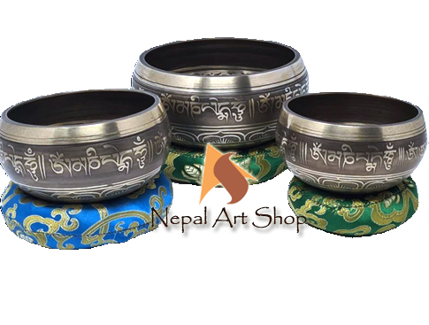 Scripted Itching Tibetan Singing Bowls - Wholesale & Retail