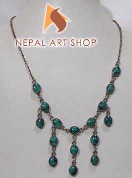 Silver Necklace – Lotus Charm – Wholesale Nepal 925 Sterling Silver Jewelry Code SNECK026